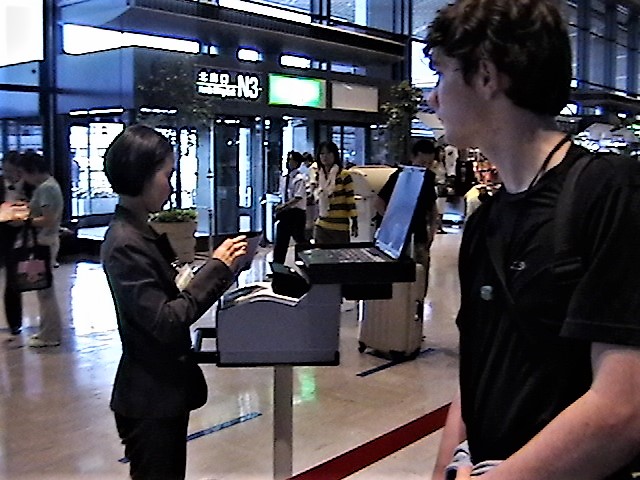 teen arriving Narita airport