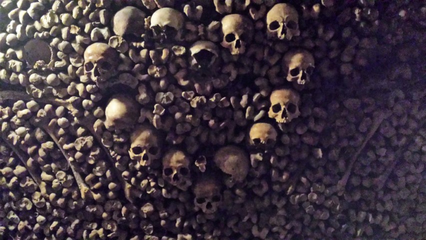 Heart shaped human skulls at Catacombs