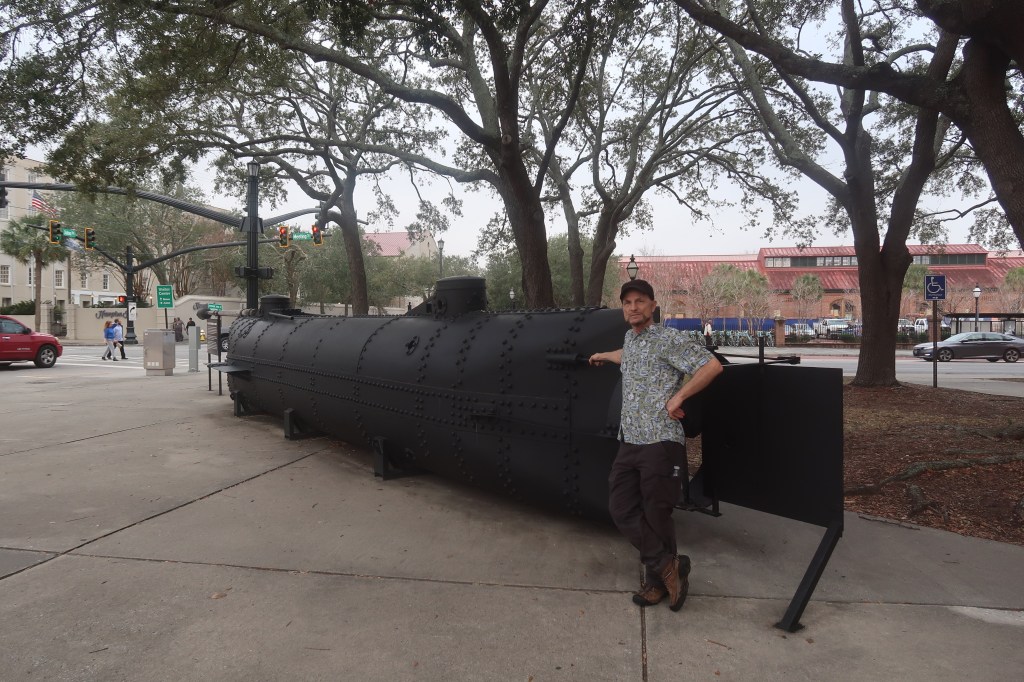 A replica of the Hundley Submarine