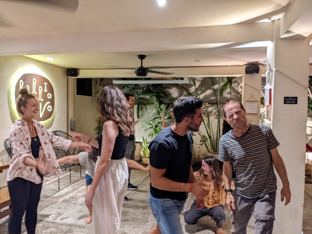 Improv partner work led by Dennis and Kimberly