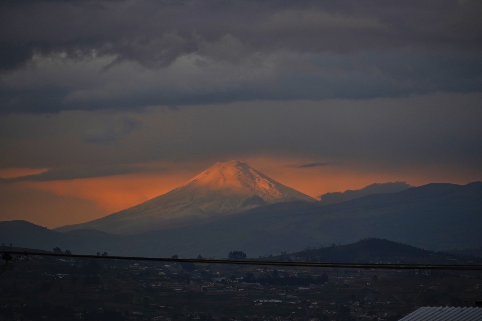 Rare view of Volcano Quilotoa from Ambato