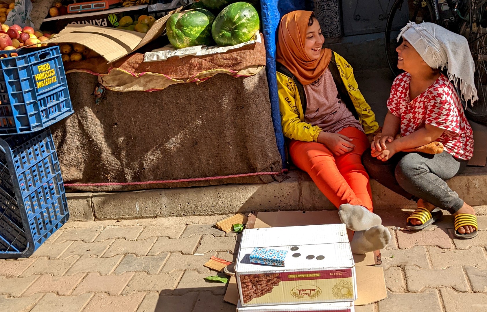 two friends Oulad Tiema, Morocco