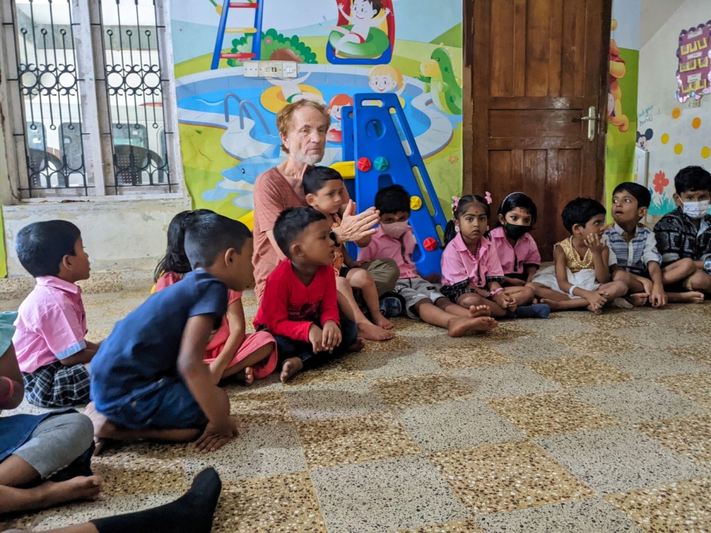 Circle time with preschool students