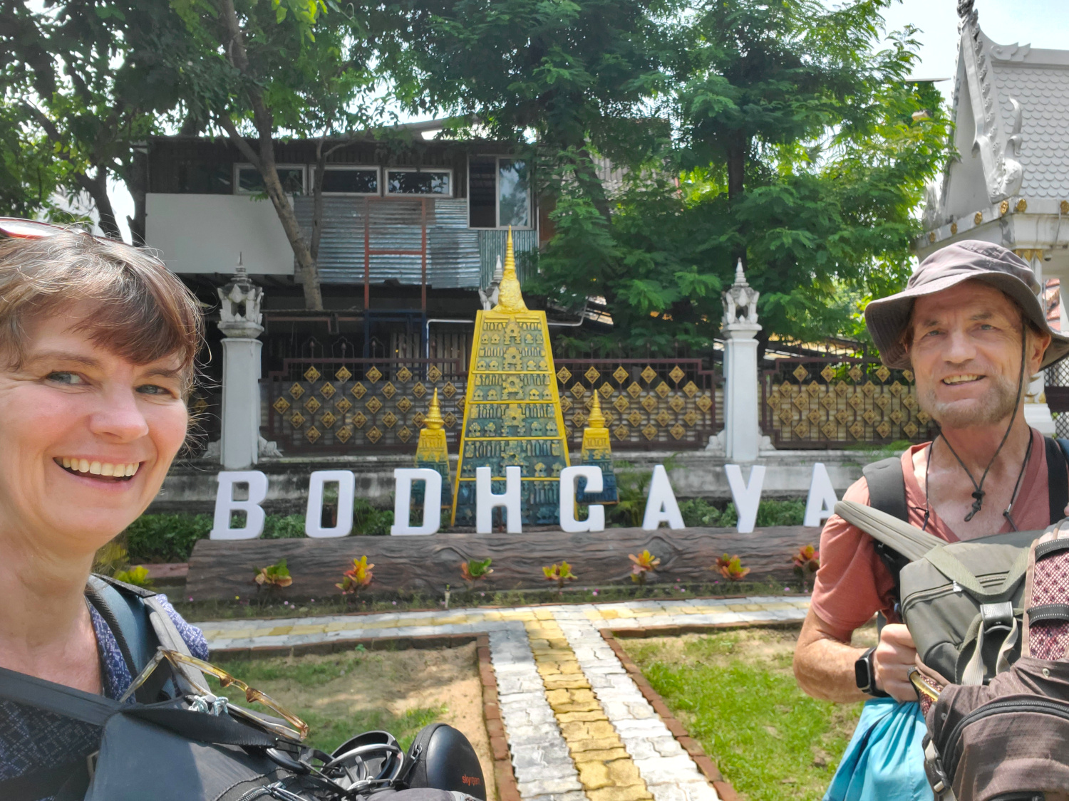 Backpackers in Bodhgaya