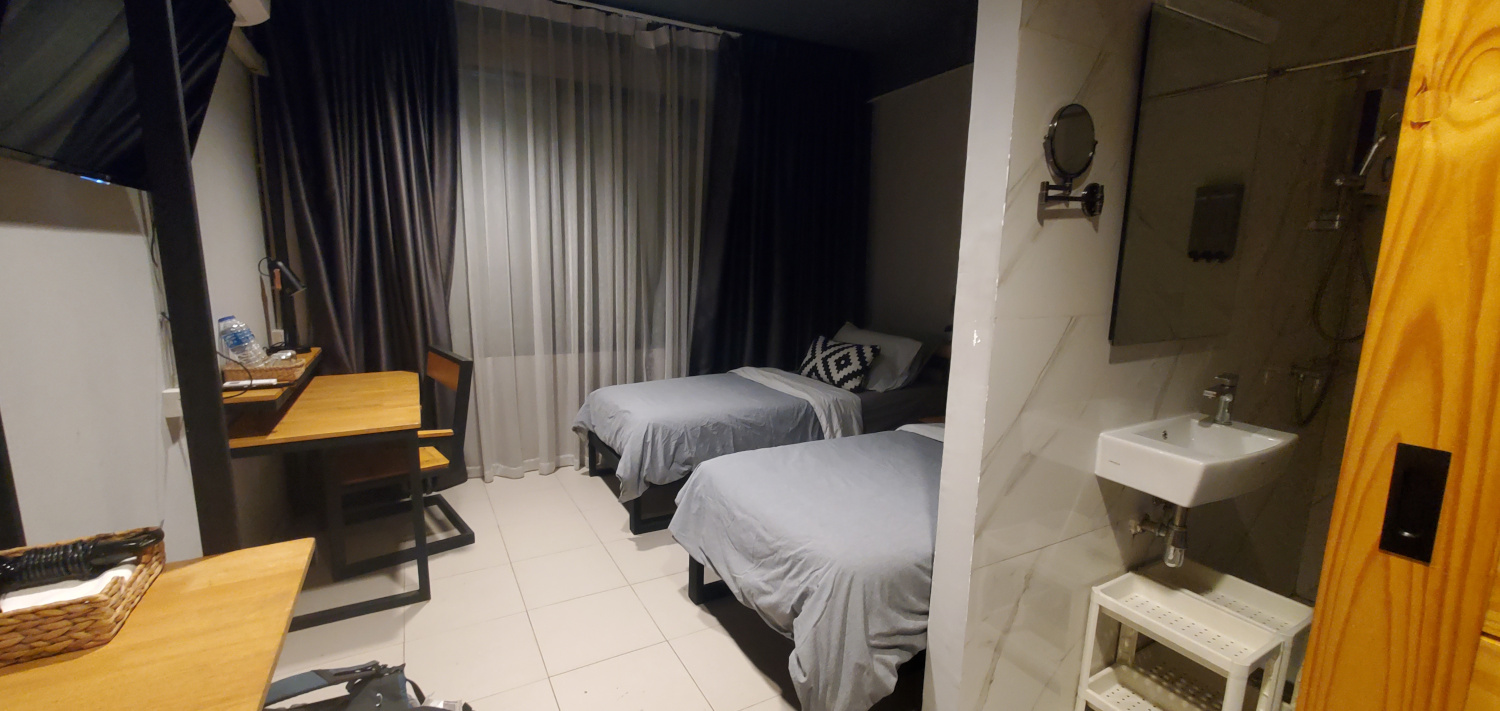 our room at the Copper Residence in Bangkok booked through AirBnB