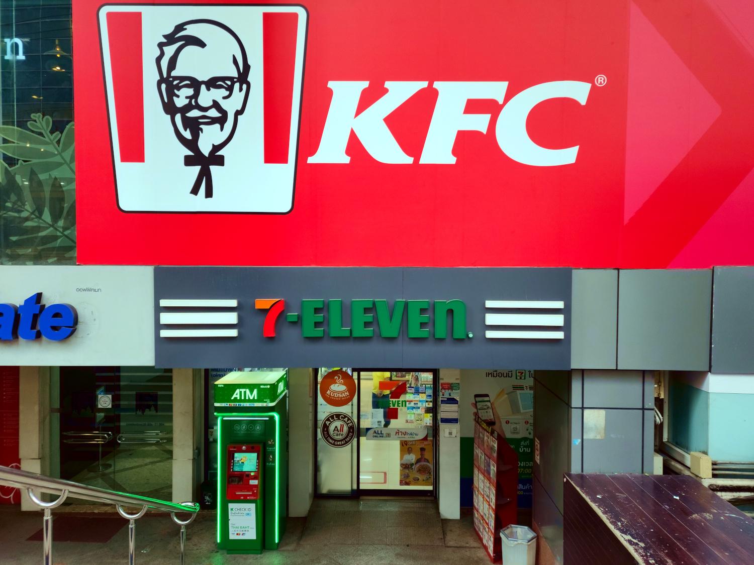 ooof. can't escape KFC and 7-eleven on the streets of Bangkok, Thailand