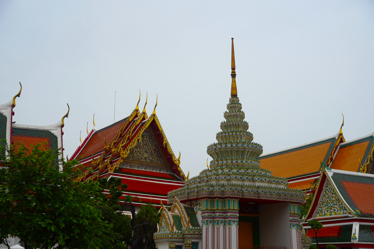 interesting architecture detail of Wat in Bangkok, Thailand