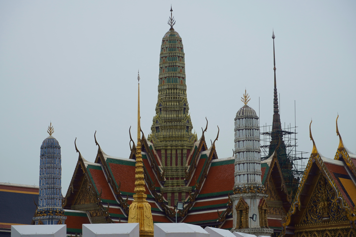 detail roof of wat in Bangkok, Thailand