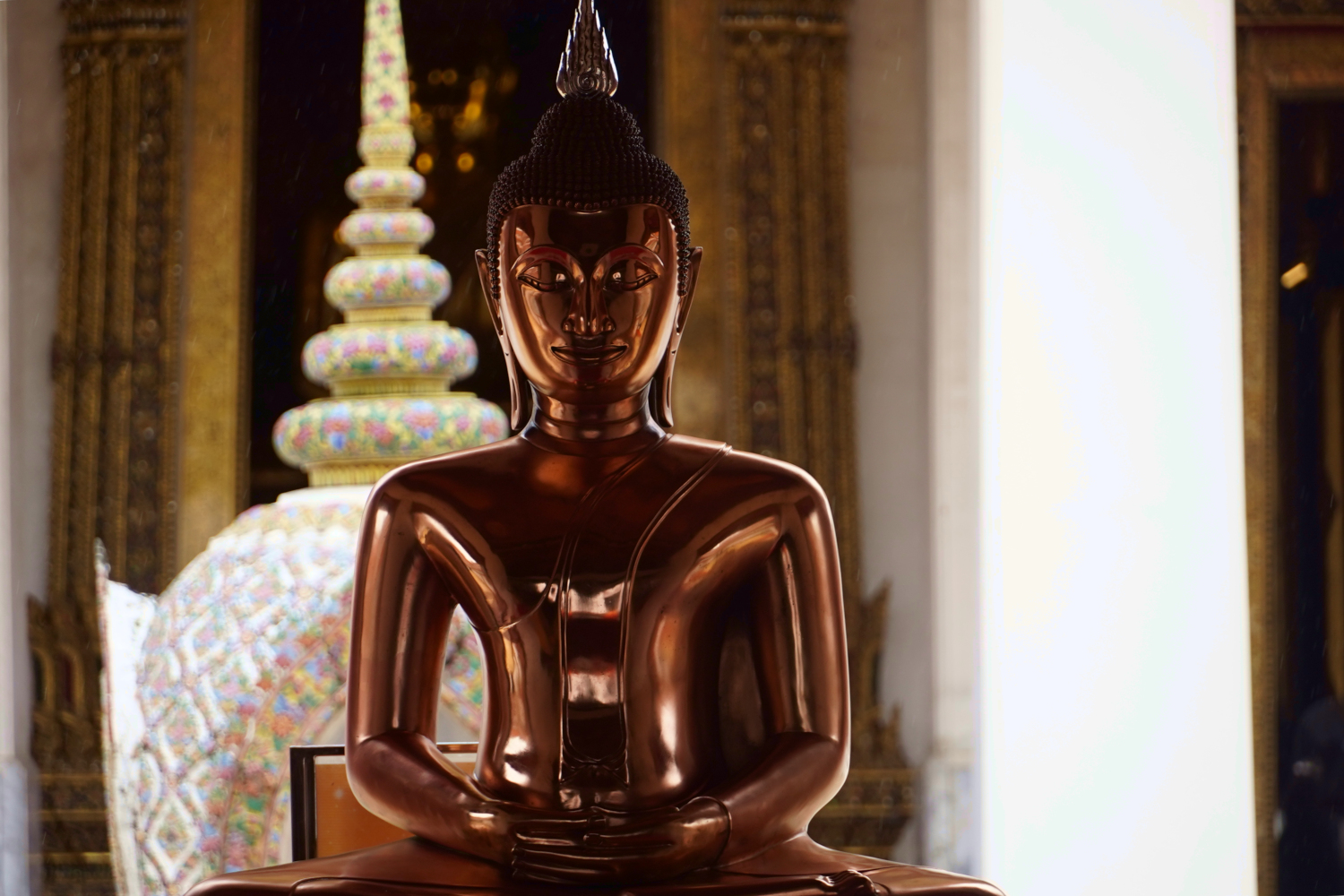 bronze statue at Golden Mount, Bangkok, Thailand