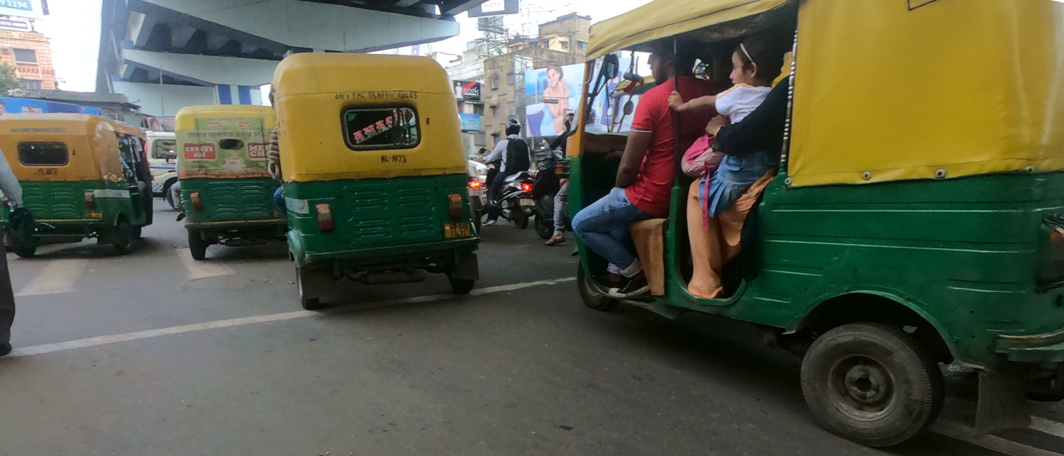 Tuk-Tuk traffic in Kolkata
