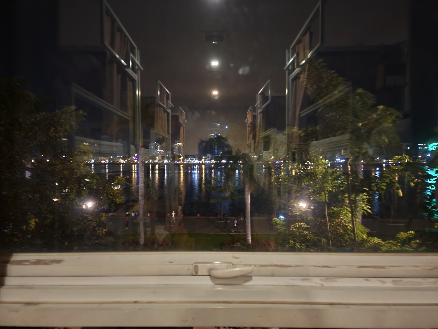 view from Onedrz of the Mekong River at night