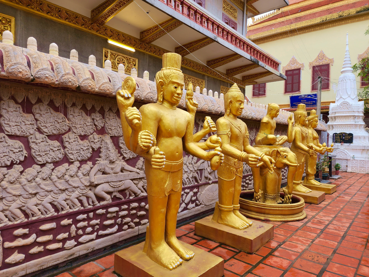 Monastery devotional statues