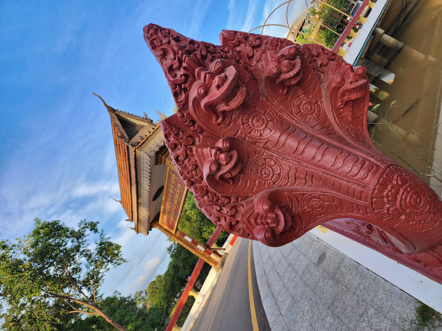 detail of bridge in Siem Reap