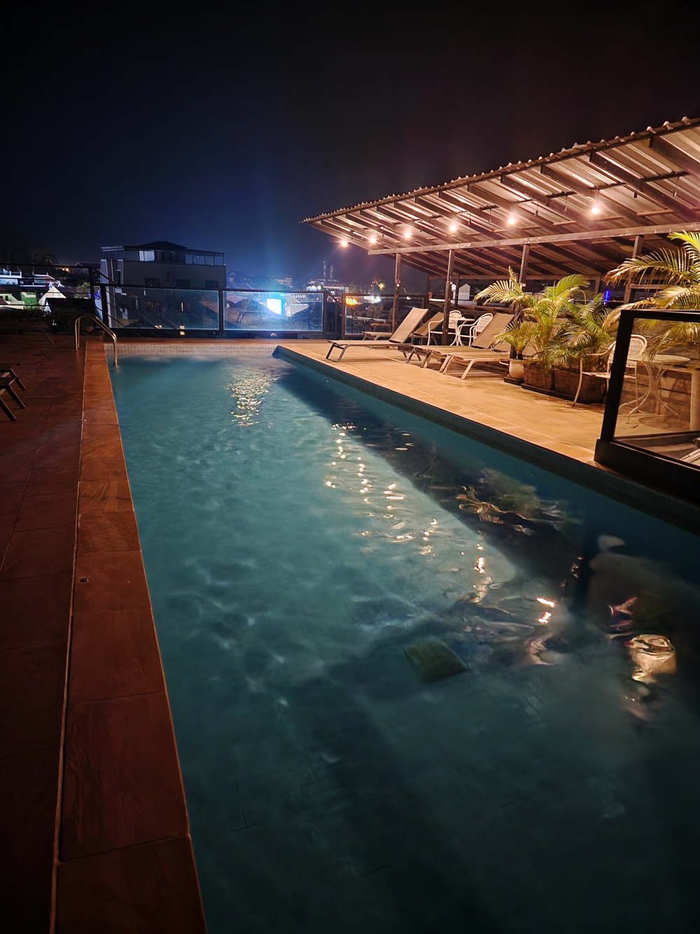 Roof pool at hostel in Siem Reap, Cambodia