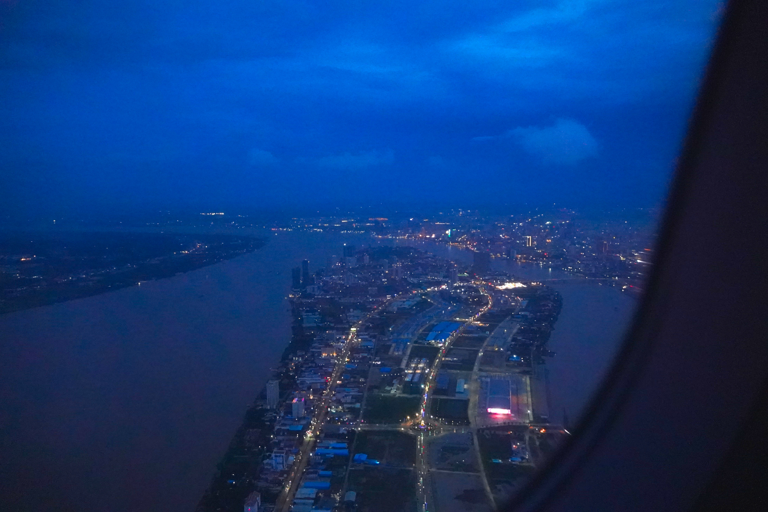 overhead view of Phnom Penh