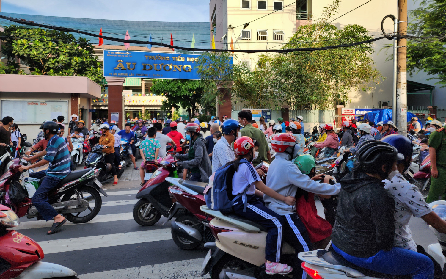 parents picking up students at school in Ho Chi Minh