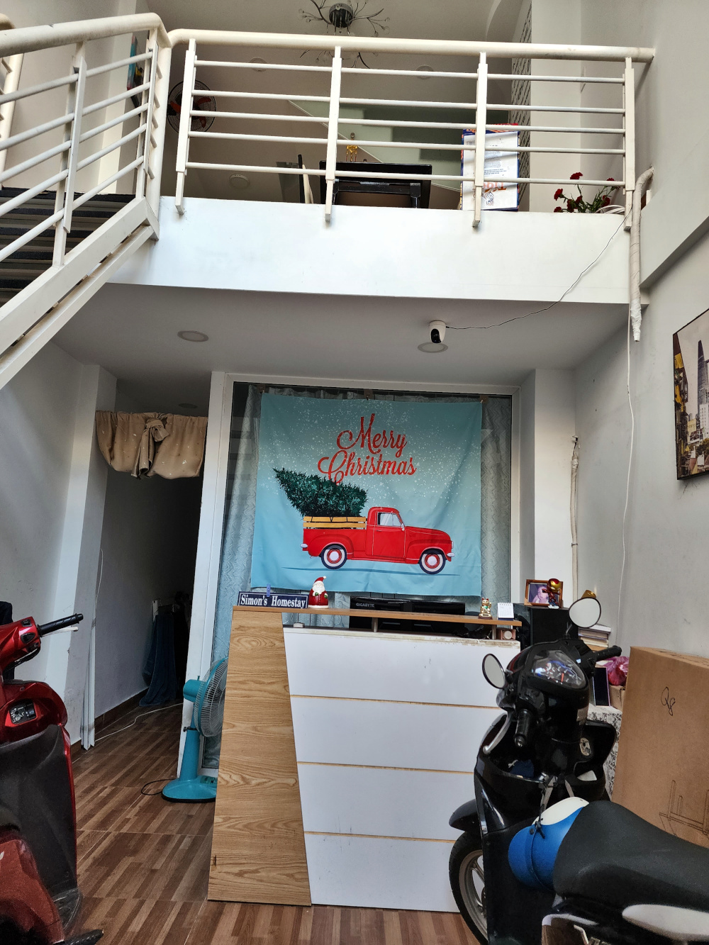 lobby of our AirBnB in Ho Chi Minh