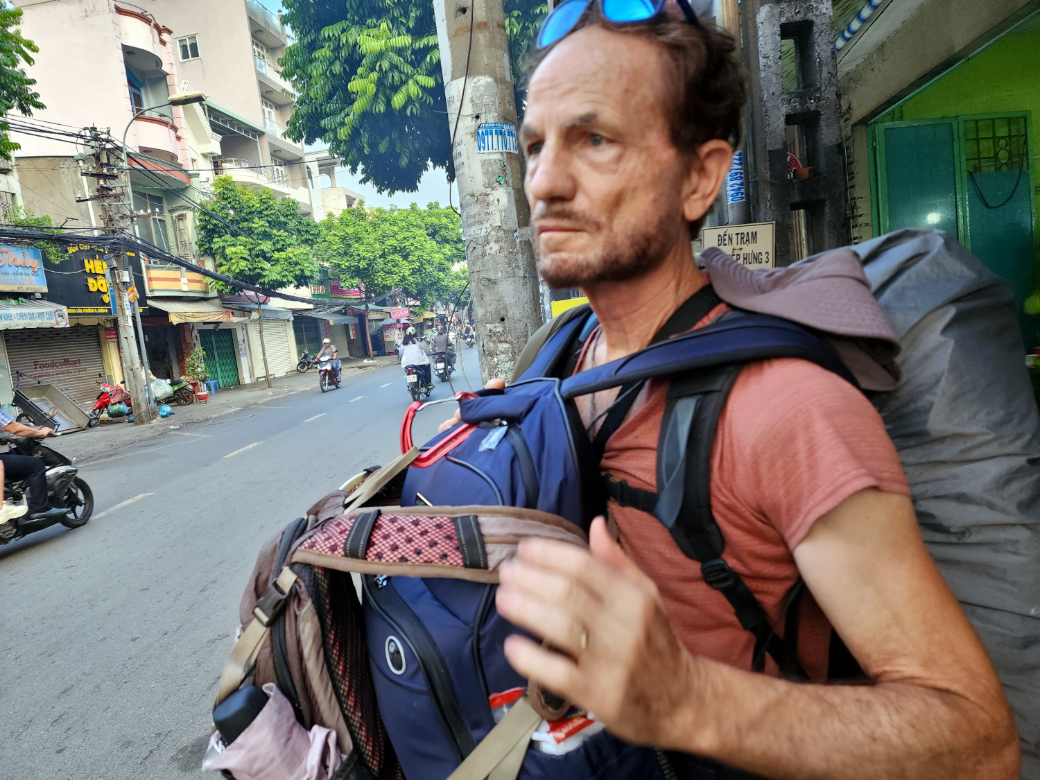 backpacks packed, ready to roll