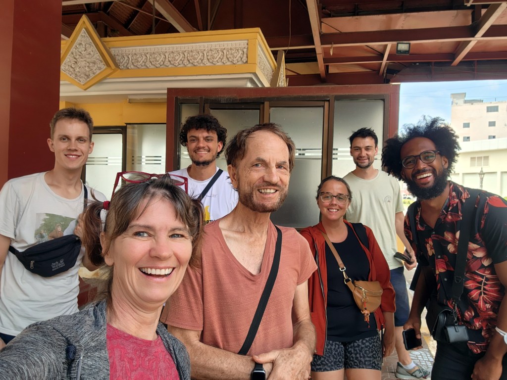 our border crossing tribe - sharing a van from Vietnam to Cambodia
