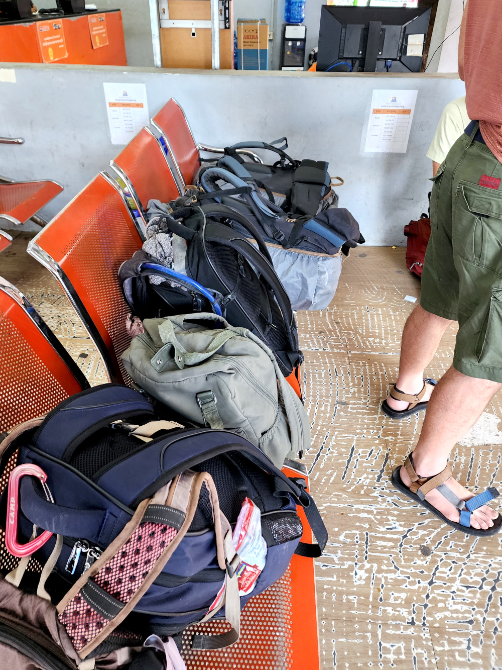 one chair for every bag - germaphobe backpackers