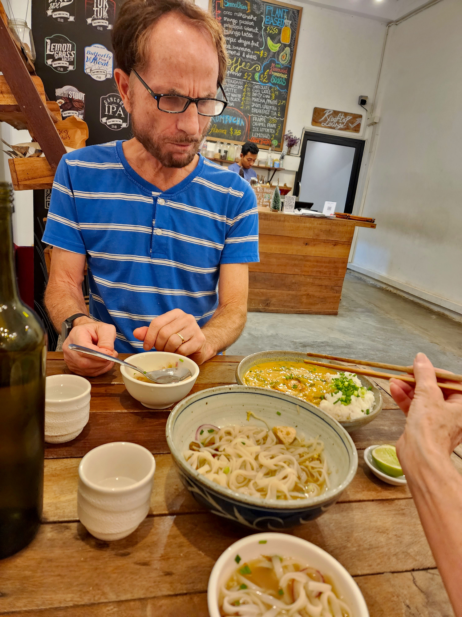 vegetarian dining at Sacred Lotus, Phnom Penh