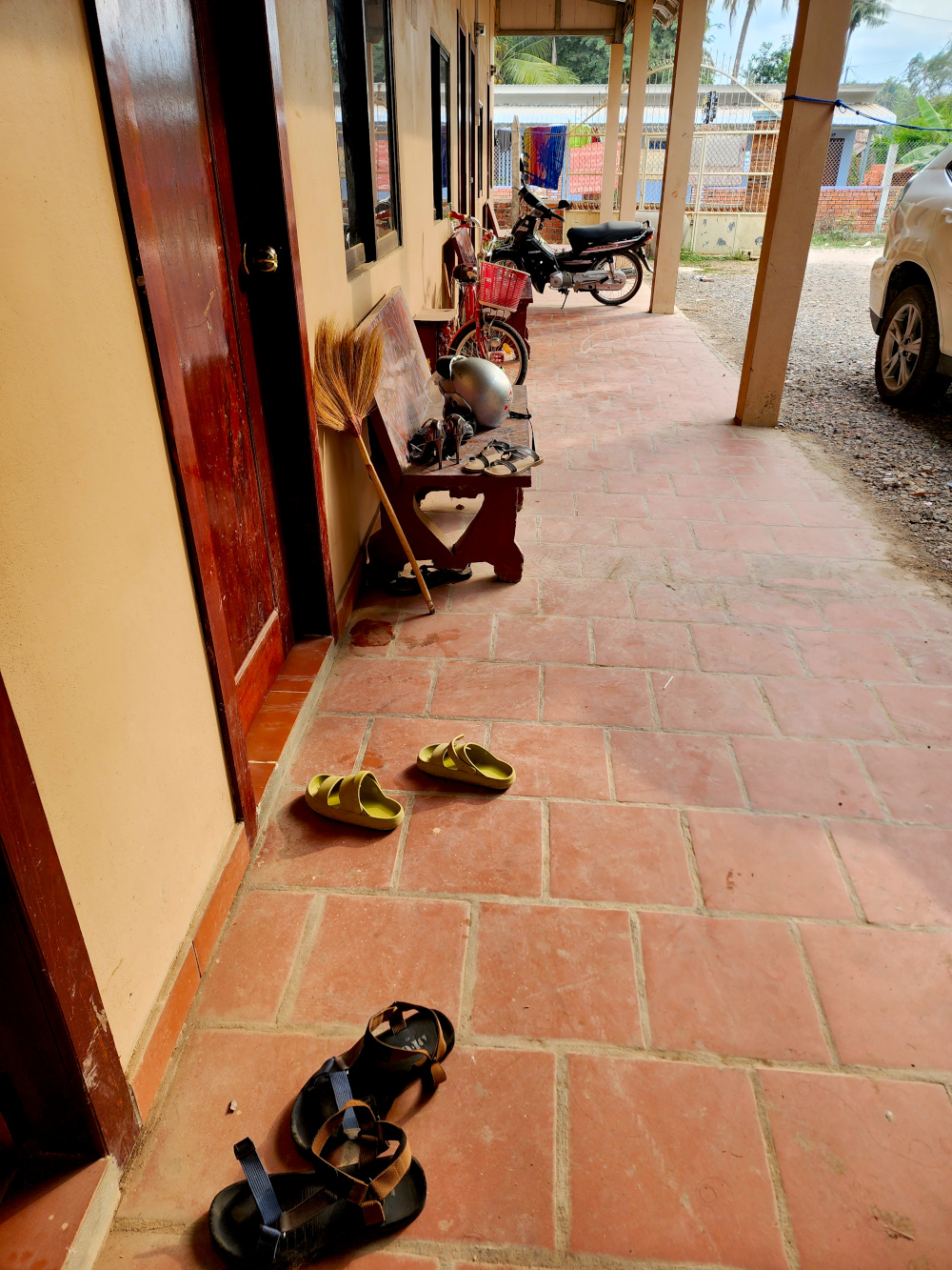 front door of housing for volunteers