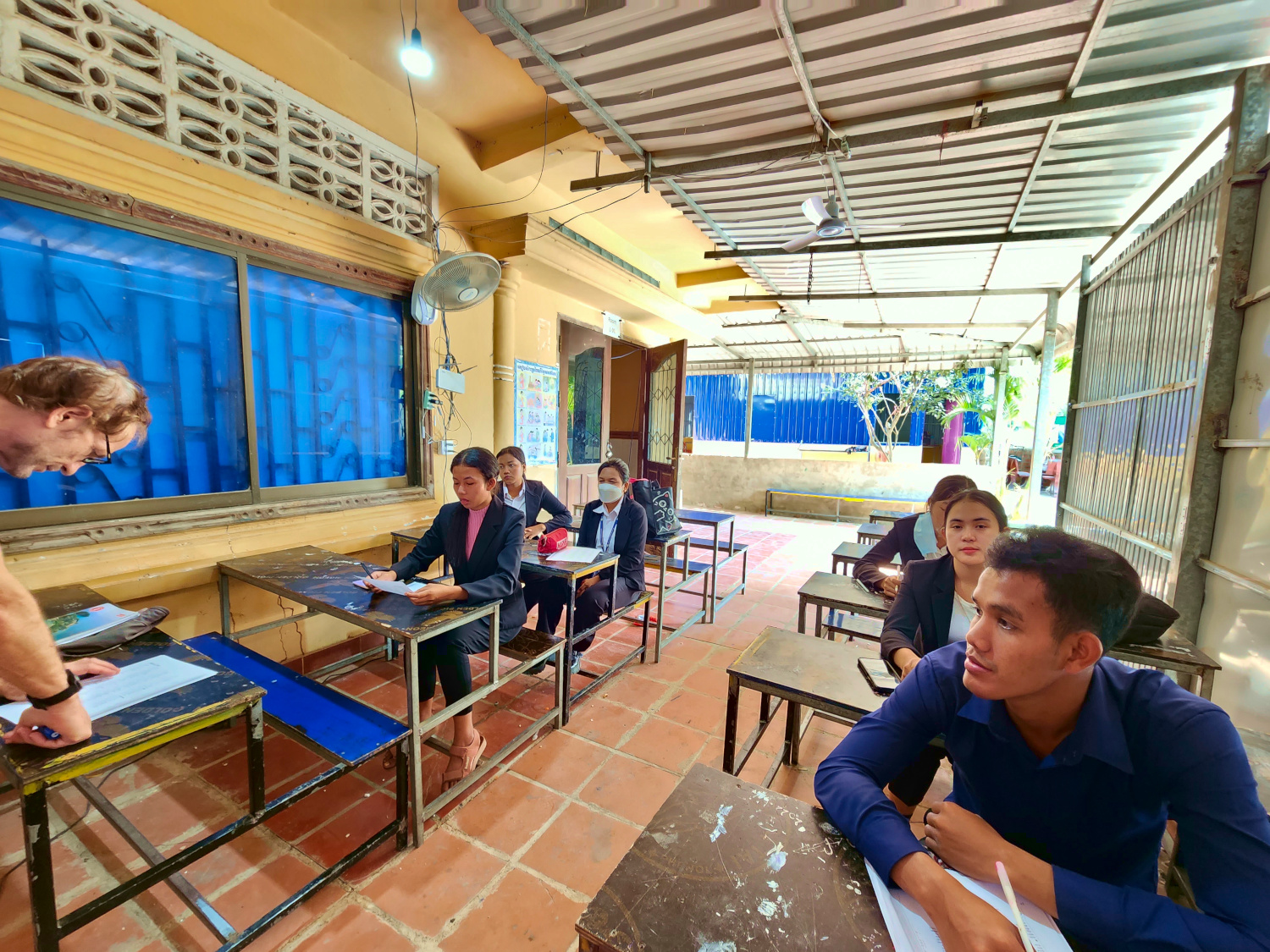 Khmer teachers attending an English workshop