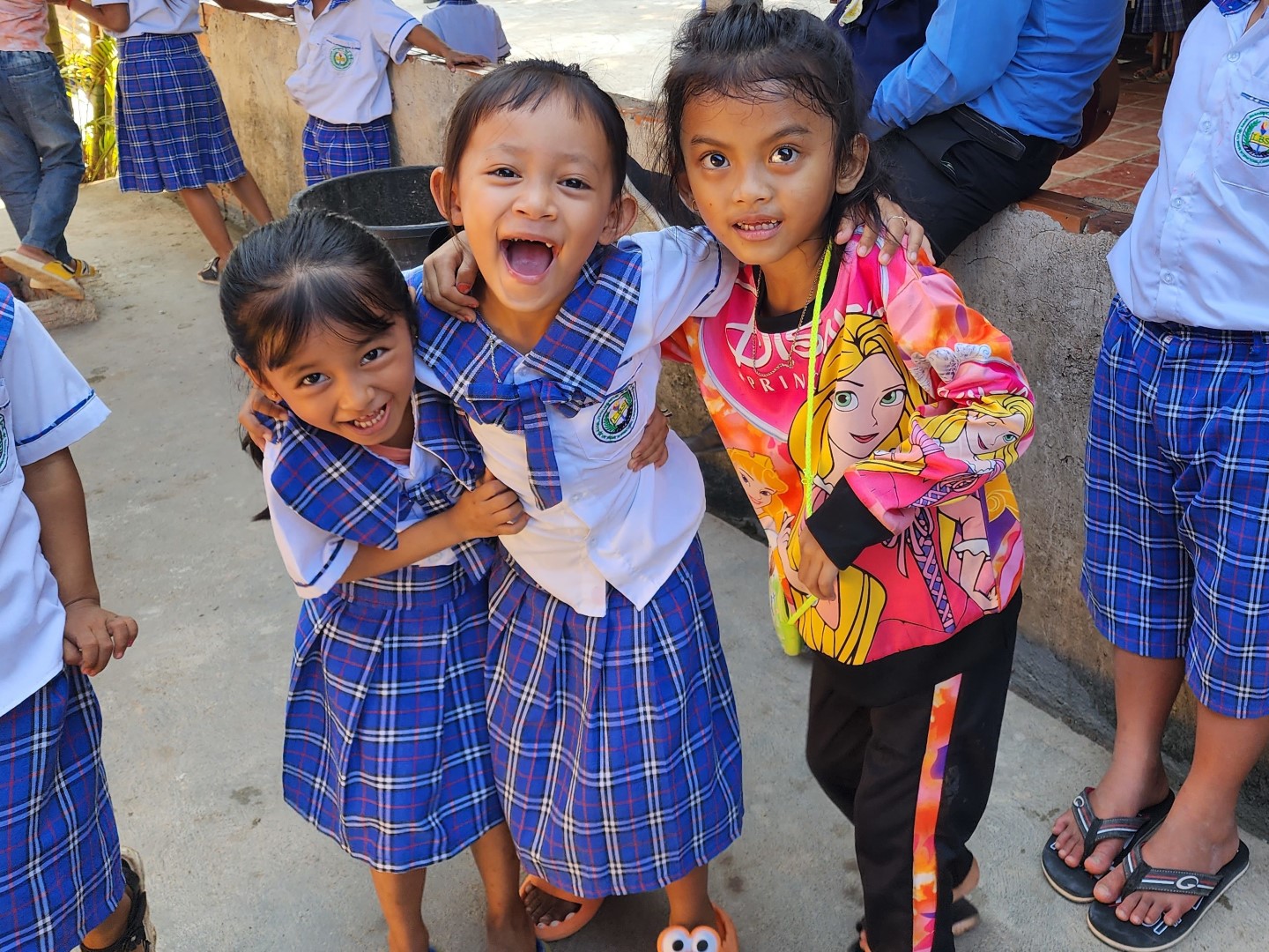 students in Phnom Sampov, Cambodia