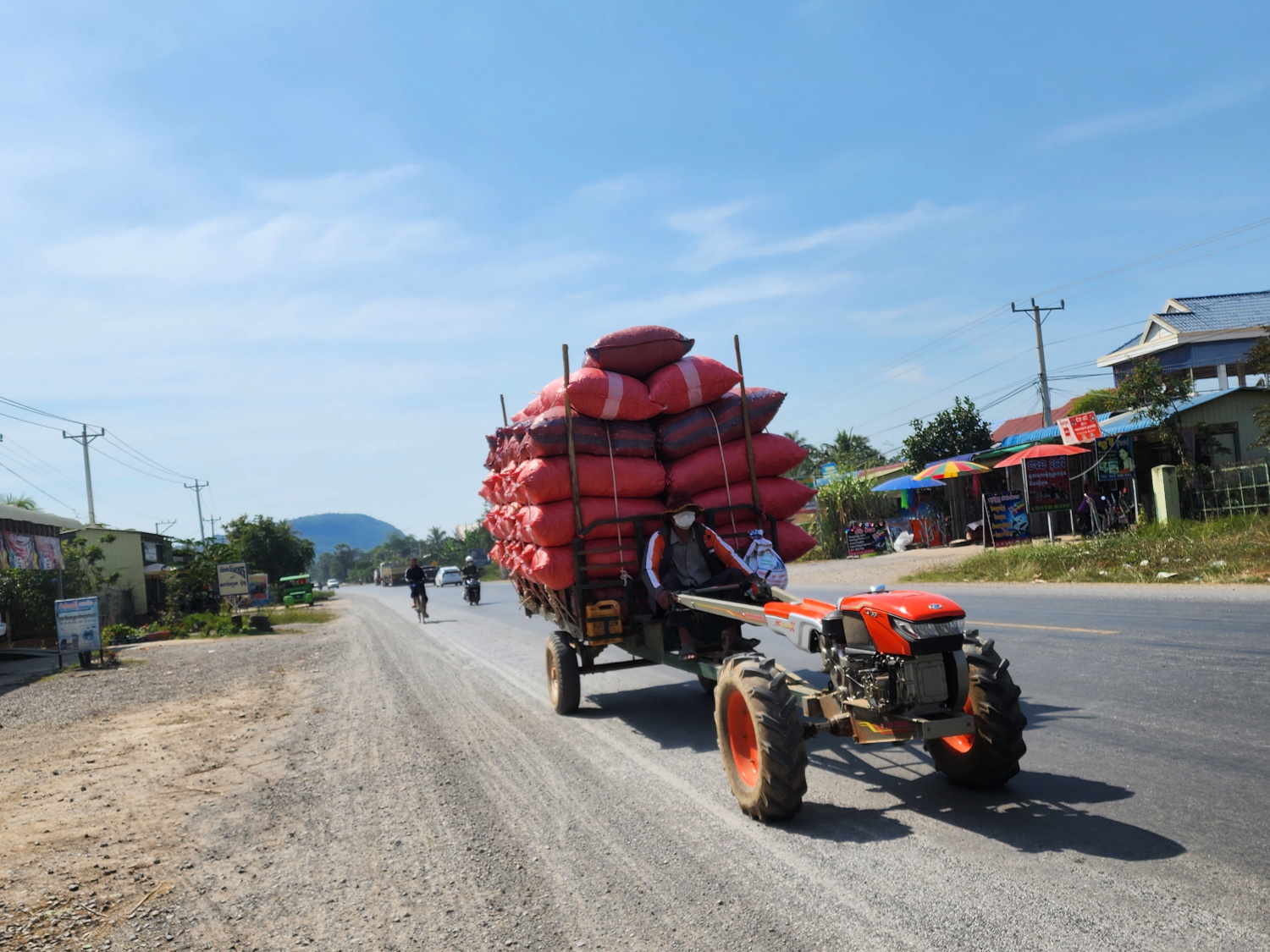 transporting goods Phnom Sampov, Cambodia